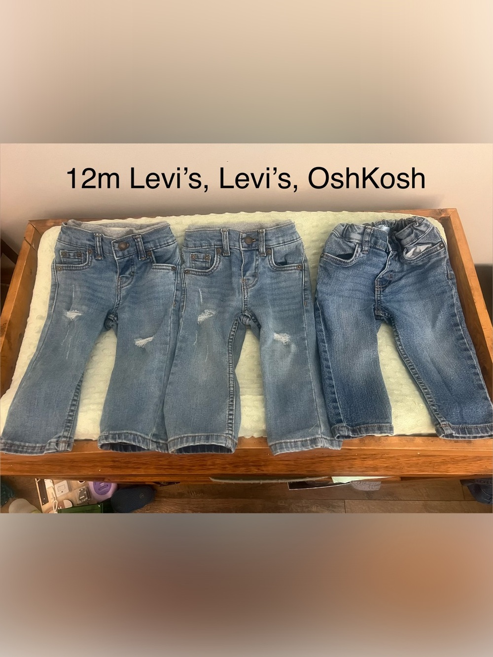 Levi's & OshKosh Kids Faded Blue Distressed Denim Pants